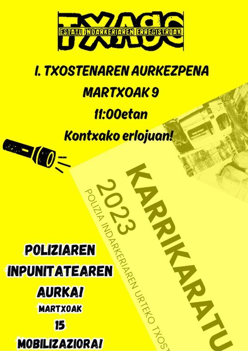 Txagoren 1. txostenaren aurkezpena