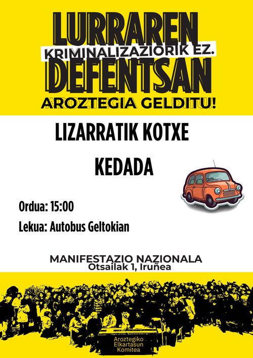 Kotxe kedada Aroztegia Gelditu!