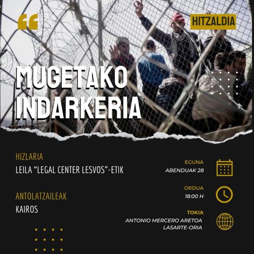 Hitzaldia: Mugetako indarkeria