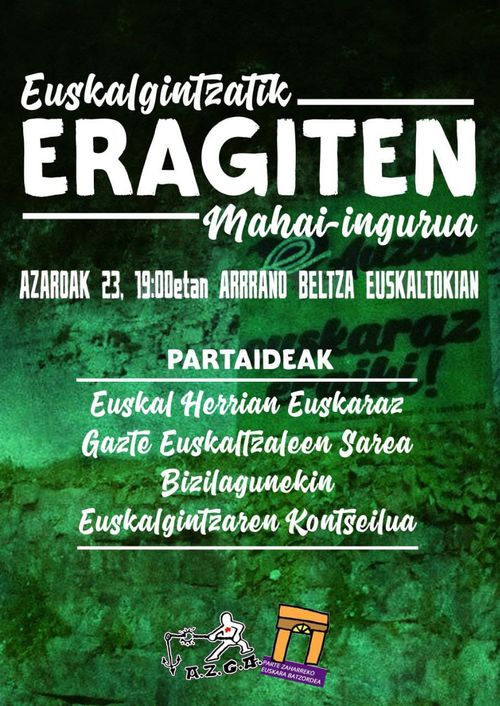 Euskalgintzatik eragiten mahai ingurua